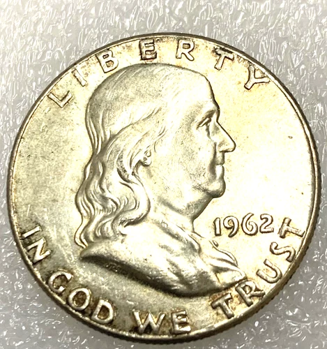 1962 P Franklin Half Dollar - BU - Light Toning - 90%