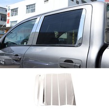 For 2016-23 Nissan Titan Crew Cab Stainless Steel Chrome Window Pillar Post Trim For 2016-23 Nissan Titan Crew Cab Stainless Steel Chrome Window Pillar Post Trim
