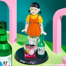 Squid Game Younghee Jinro Chamisul Soju Korean Drinking Game Toy Figure Doll