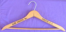 vintage Hotel Syracuse Inc. wood clothes hanger wooden coat hanger coathanger