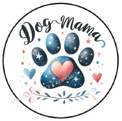 DOG MAMA ENVELOPE SEALS LABELS STICKERS PARTY FAVORS
