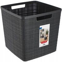 Curver Jute-Quadratkorb 17L, Anthrazit