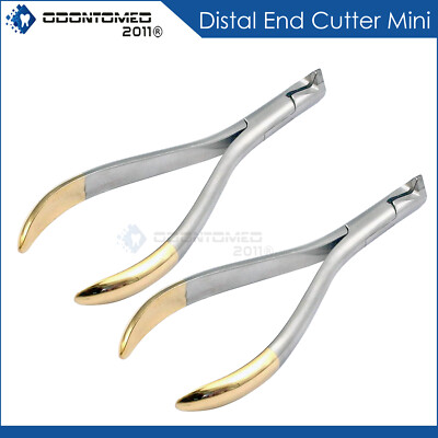 2 Distal End Cutter With Safety Hold Orthodontic Pliers Flush Cut Mini Head TC