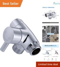 Solid Metal Shower Diverter 3-Way Chrome Bathroom Hand Held Fixed Spray