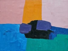 Etel Adnan "Persian" Abstract Colorful Postcard Art mini print German Museum New