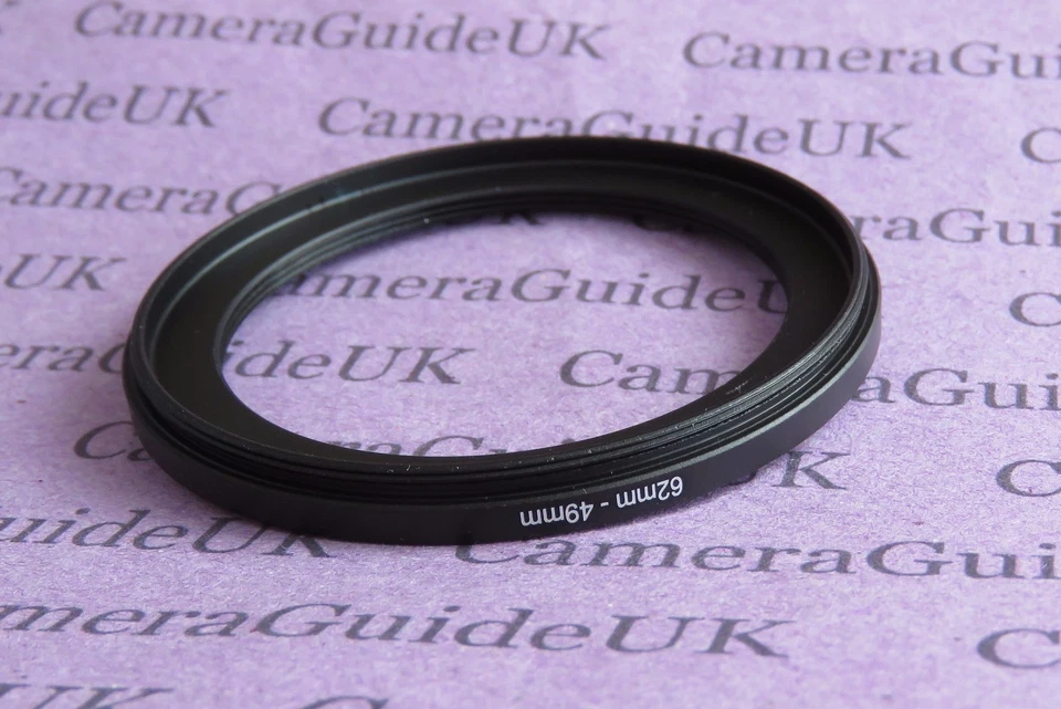 62mm to 49mm Male-Female Stepping Step Down Filter Ring Adapter 62mm-49mm  - Image 2 of 2