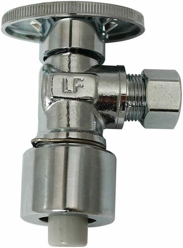 Keeney PlumbPack PP2622POLF, 1/2" x 3/8" Quarter Turn Angle Ball Valve, FS