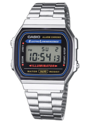 Casio A168WA-1YES Digitaluhr Vintage Silberfarben B-Ware