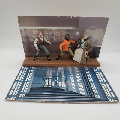 Star Wars POTF2 Cantina Showdown 3.75'' Obi-Wan Ponda Baba Dr. Evazan Complete