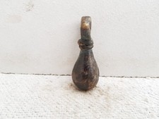 Vintage Handmade Bronzo Natale Decorativi Rotondo Bue Mucca Campana Rich Patina