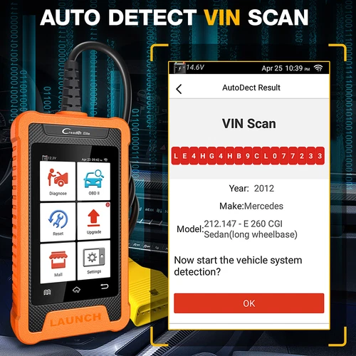 LAUNCH Creader ELITE Alle Systemscans OBD2 Diagnosegerät IMMO ABS EGR für Benz - Bild 6 von 10