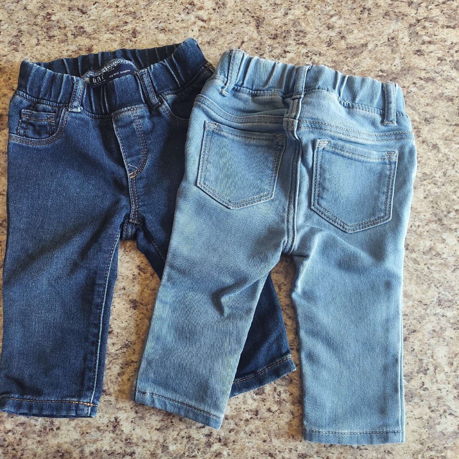 Baby Gap baby girl my first jegging jeans 36 months 2pairs light and