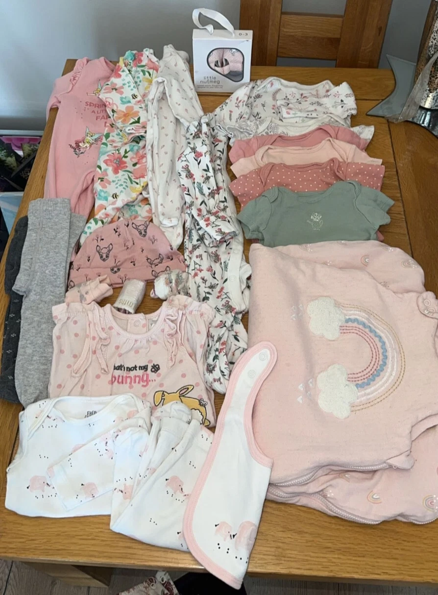 Baby Girls Clothes Assorted 0-3 Mths - Approx 20 items