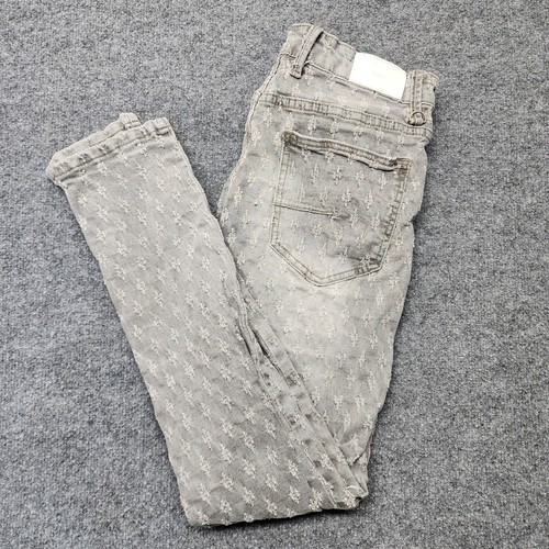 KDNK 11 4 14 11 Men's Sz 32 X32 Skinny Tapered Distressted Moto Pant Zip Ankle