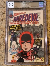 1965 Marvel Comics Daredevil 9 Pedigree CGC 9.2. 1st Pop Art Logo Classic Cover