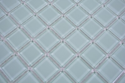 Mosaico In Vetro Cristallo Linea Verde Traslucido - Formato Lastra 327x302 Mm