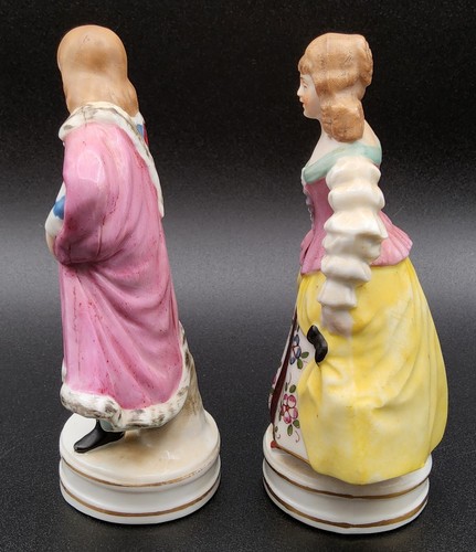 Estatuillas antiguas de porcelana Seatendorf Alemania 5" realeza niño y niña - Imagen 2 de 7