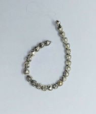 Silver Metallic antiqued Heart Beads Strand 6mm 25pc.