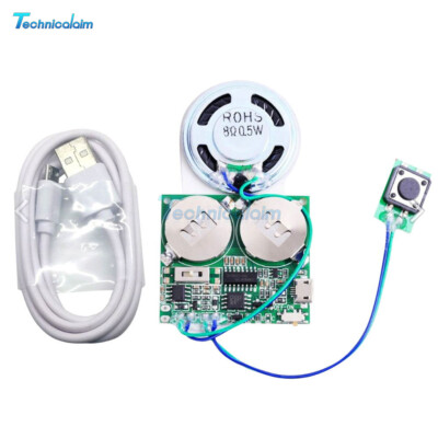 DIY Audio Music Greeting Card Module Button Control 8MB Music Voice Player Board
