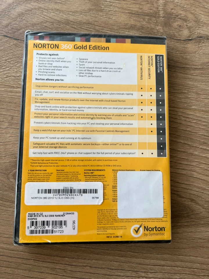 NEW Retro Norton 360 V6 Exclusive Gold edition 2013 - Image 2 of 3