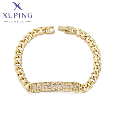 Xuping Jewelry Exquisite High Quality Simple Shape Light Gold Color Bracelet