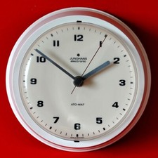 Junghans electronic ATO-MAT Wanduhr, Ø 18 cm, 60er Jahre