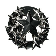 Stars W/Black Star Belt Buckle