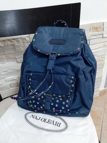 Zainetto Vintage Naj Oleari Tela Cerata blu nuovo - Anni 80 Italia 🇮🇹 |  eBay