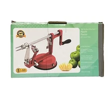 My Perfect Kitchen Apple Peeler Vacuum Base Core Slice Fast QUALITY METAL NIB