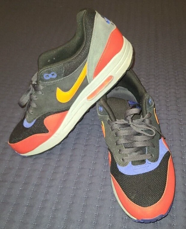 Nike Air Max 1 Essential Hyper Shoes Mens 12 Black Clay Crimson
