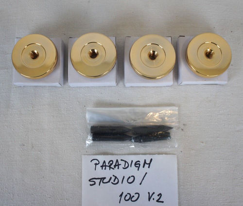 PARADIGM REFERENCE STUDIO/100 V.2 FEET AND SPIKES- SET OF 4 - 1/4" THREAD SIZE - Picture 2 of 5