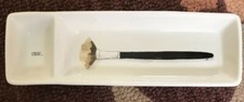 New RAE DUNN by Magenta Divided Dish Tray "CHIC  Make Up Brush 11" x 3.5  