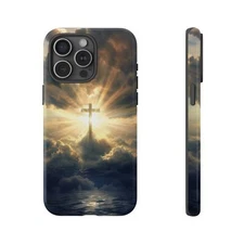 Phone Ink - Case for iPhone/Galaxy/Pixel - Christian Cross Sunrise