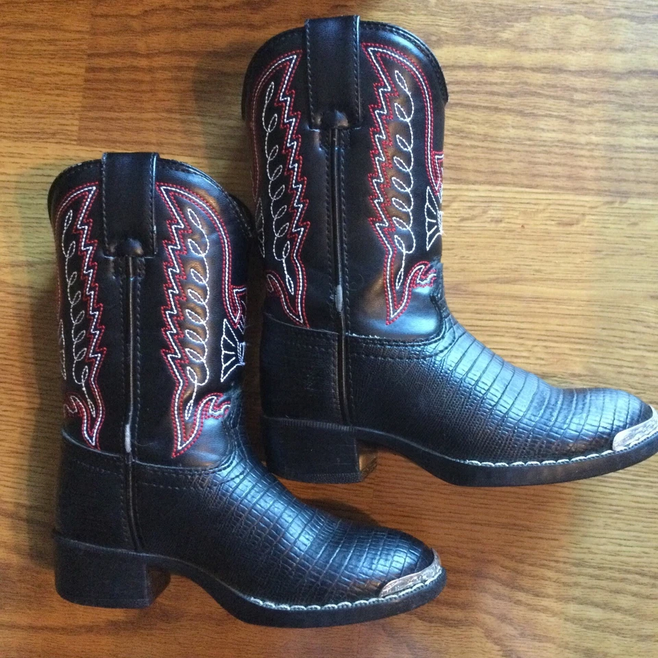 Botas ocidentais masculinas Durango BT840 estampa de lagarto preto tamanho 10.5D - Imagem 2 de 4