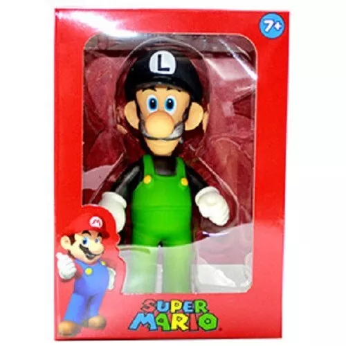 Super Mario Bros Luigi Black Action Figure Anime Peripherals Model Doll Toys