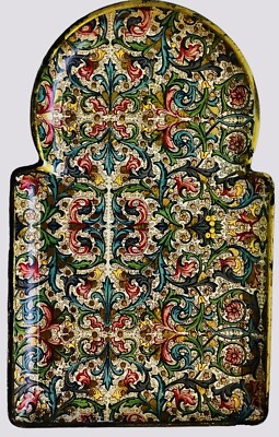 MCM Vintage VIKING Set Of 4 Snack Drink Trays Japan Florentine Scrolls Design