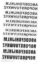MapofBeauty 26 English Letters Waterproof Temporary Tattoo Sticker 2 Blcak/ 10