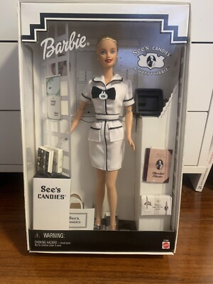 Barbie First Job See's Candies Salesperson 1999 Mattel Sealed NIB 27289