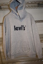 Levi's Gray Hoodie Sweatshirt Men's XL Relaxed