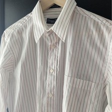 Vtg Christian Dior Monsieur Striped Button Up Long Sleeve Shirt Mens 15.5 32-33