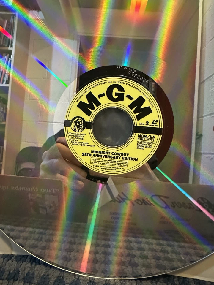 1994 Midnight Cowboy, Laser Disc, Jon Voight, Dustin Hoffman, 25th Anniversary Foto 3 de 4