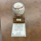 Hank Aaron Autographed  Baseball w/ Display Case COA The Score Board, Inc