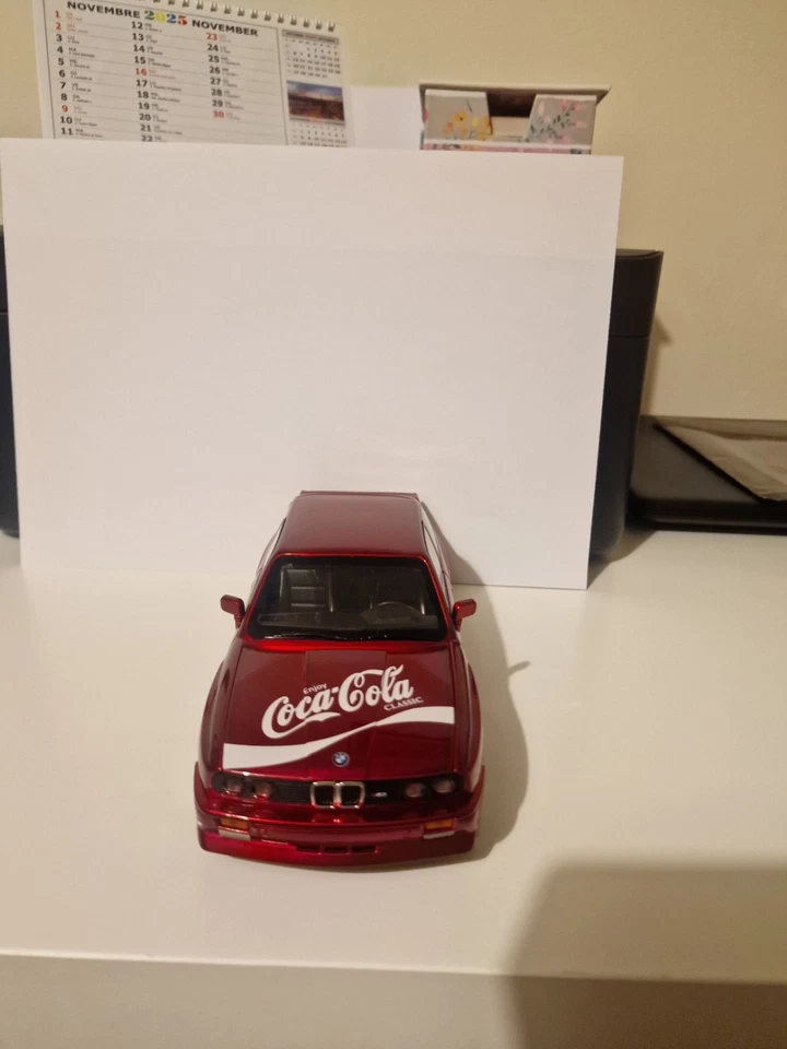 1:24 BMW M3 1988 Coca Cola Alloy Diecast Car Model Lights&Sound Kids Adults Uk - Image 3 of 4