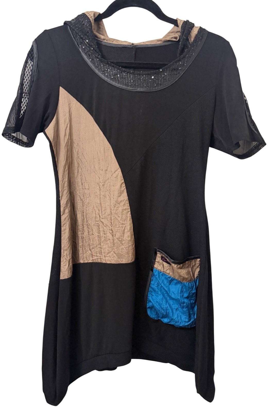 Cinderella Patchwork Tunic Size Large L Dress Mes… - image 1