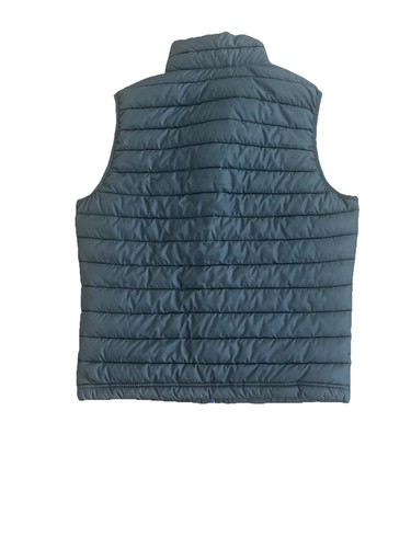 Hollister gefütterte Weste schwarz mit blauem Besatz Größe Large durchgehender Reißverschluss 2 Taschen - Bild 5 von 7