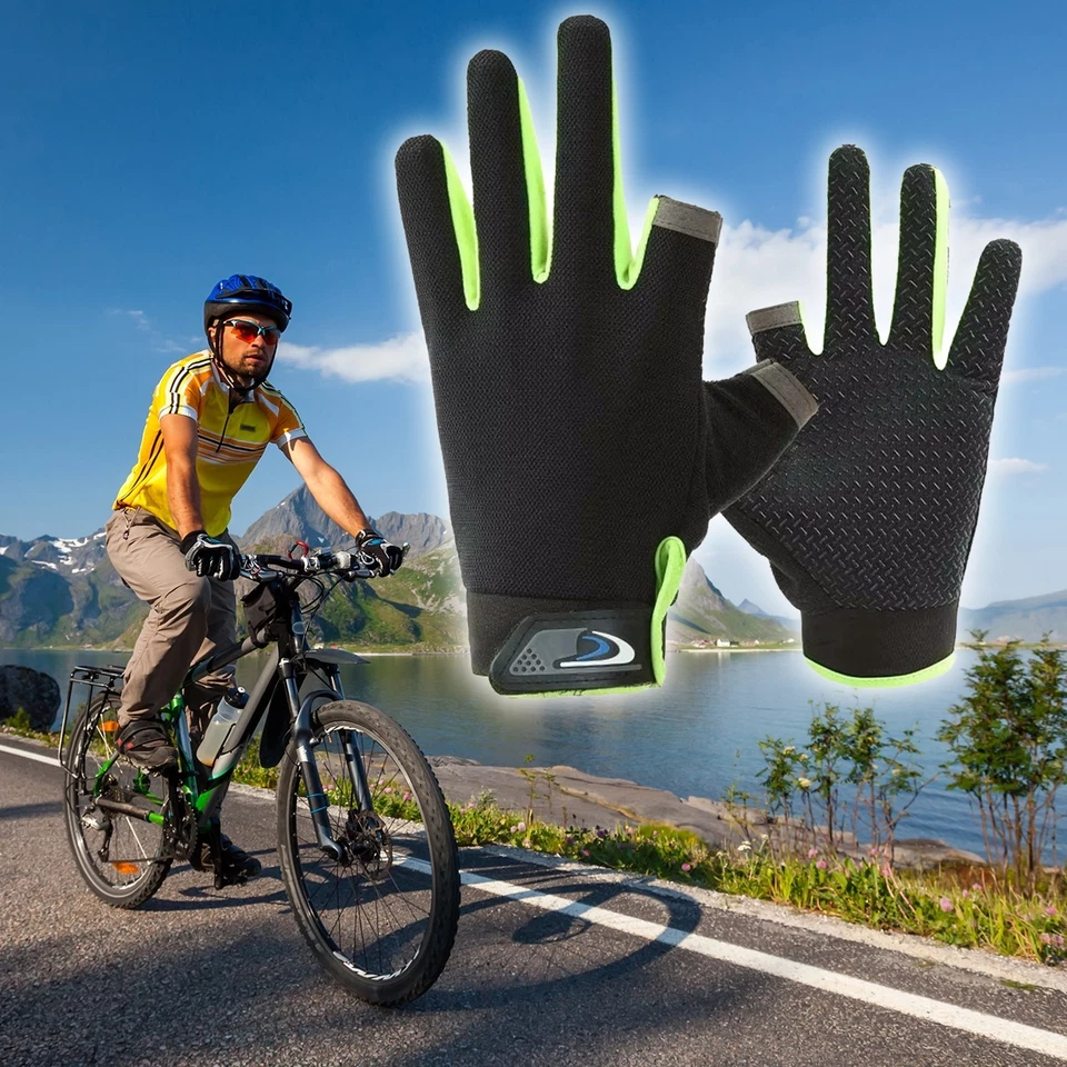 男式防滑 2 手指切割无指狩猎远足射击钓鱼手套 — 第 3/4 张图片