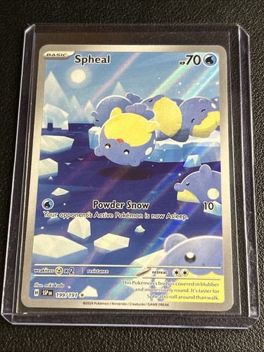 2024 Spheal ⭐️ 199/191 Holo Illustration Rare Surging Sparks Pokemon NM