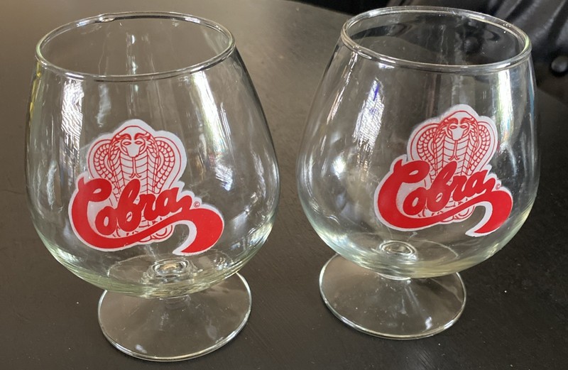 Vintage Shelby Cobra Brandy Snifter Barware Glass Ford Motor Co Snake - Lot 2