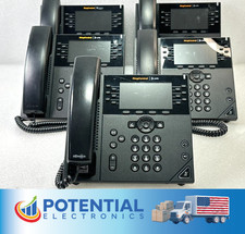 LOT OF 5 Polycom VVX 450 12-Line High-end Color IP Dsktp Phones FREE SHIPPING
