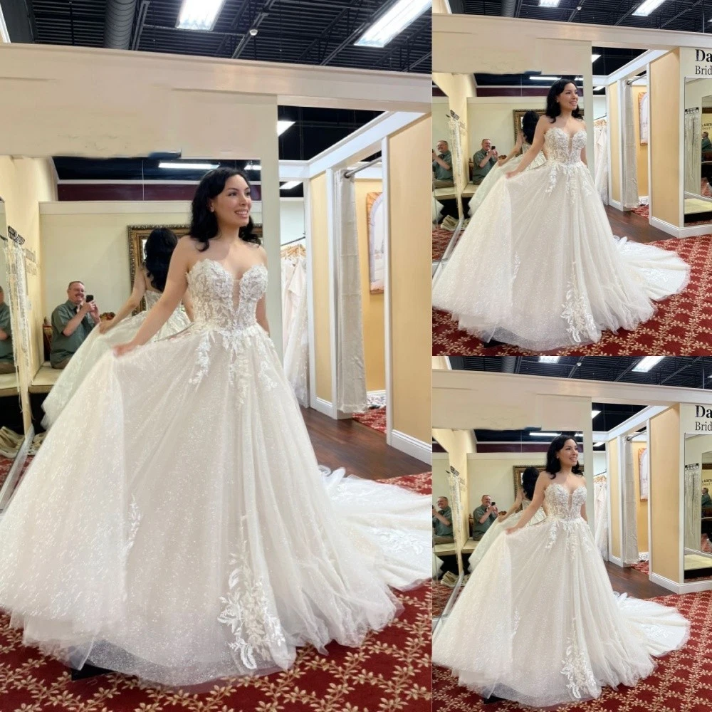 Beige Strapless Wedding Dresses for sale | eBay